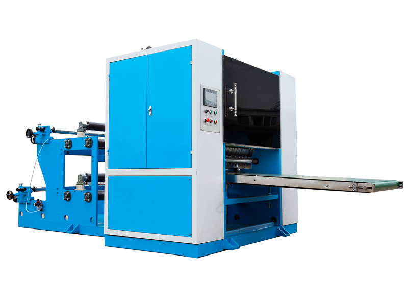 Interlocking extraction plastic film folding machine