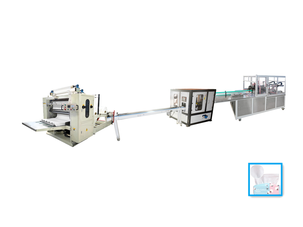 Full-automatic cotton soft tissue packaging machine (drum film)